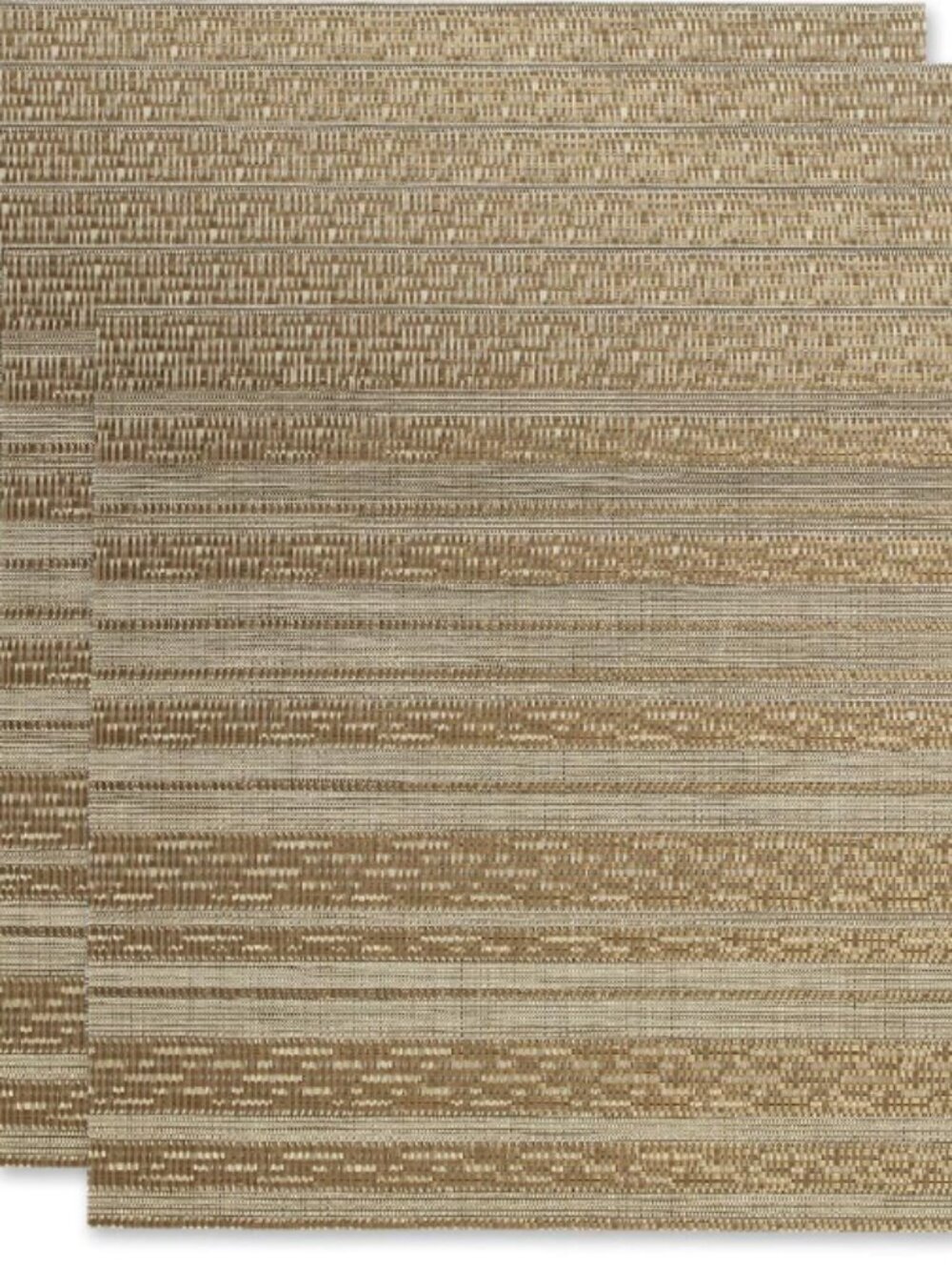 DII Metallic PVC Basketweave Placemat Set/6 Gold 13x17.25